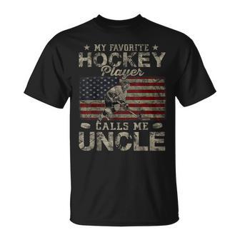 My Favorite Hockey Player Calls Me Uncle Father's Day T-Shirt | Seseable UK