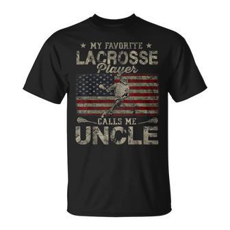 My Favorite Lacrosse Player Calls Me Uncle Father's Day T-Shirt | Seseable UK