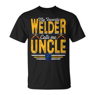 My Favorite Welder Calls Me Uncle Welding Papa Men T-Shirt - Thegiftio UK