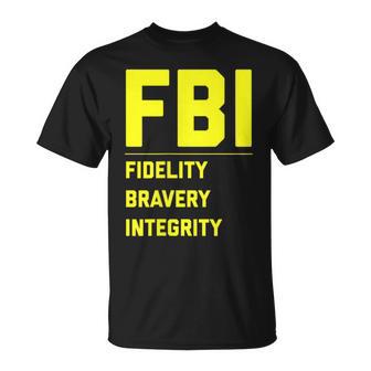 Fbi Motto 「Fidelity Bravery Integrity」 法執行機関 Tシャツ - Kawaiitshirt