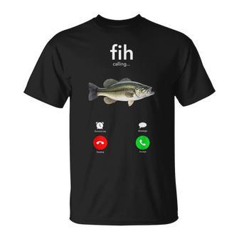 Fih Calling Misspelled Fish Meme Humor T-Shirt - Monsterry