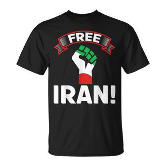 Free Iran Flag Freedom Fist Love Iran Persian Pride T-Shirt - Monsterry