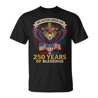Freedom 250Th Anniversary Usa Flag Christian God Patriotic T-Shirt - Thegiftio UK