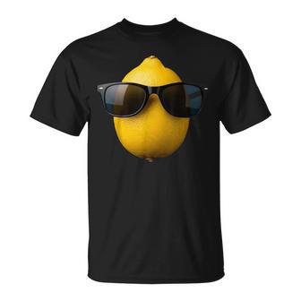 Fresco Limón Con Gafas Deol Fruta Divertida Camiseta unisex - Regaloses