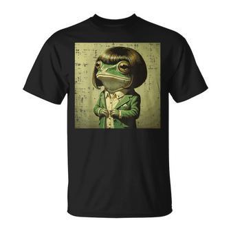 Frog Bob Haircut Bangs Wig Meme Animal Kids T-Shirt - Monsterry