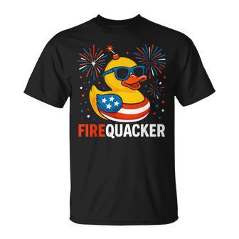 4Th Of July Duck Firequacker Patriotic Fourth Of July T-Shirt | Seseable UK