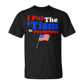 American Flag Usa I Put The ‘Tism In Patriotism T-Shirt - Monsterry