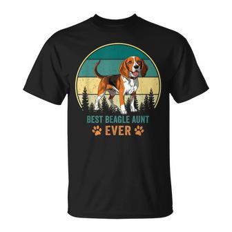Best Beagle Aunt Ever Vintage Puppy Lover Retro T-Shirt - Thegiftio UK