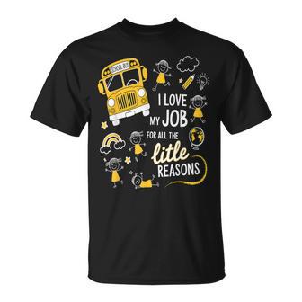 Bus Driver I Love My Job Little Reasons Back To School T-Shirt - Thegiftio UK