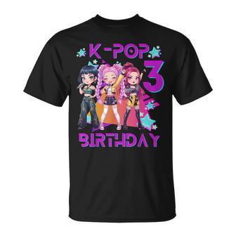 Chibi Kpop Girl It’S My 3Rd Birthday T-Shirt - Monsterry