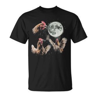 Chicken Howling At Moon Vintage 90S Graphic T-Shirt - Thegiftio UK