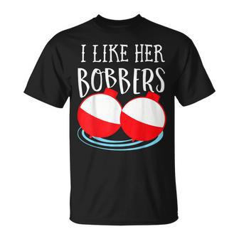Couple Fishing I Like His Pole I Like Her Bobbers T-Shirt - Monsterry UK