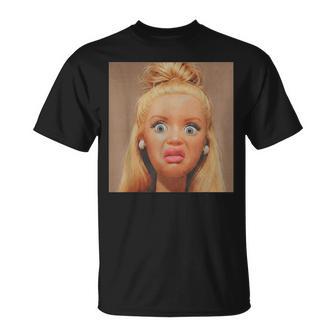 Creepy Doll Face Meme Expression Hilarious Sarcastic T-Shirt - Thegiftio UK