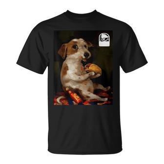 Dog Chill With Taco Vintage Oil Painting Women T-Shirt - Thegiftio
