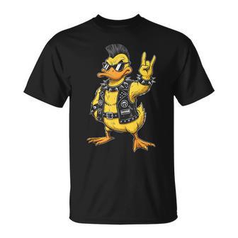 Duck Punk Rock Metal Metal Rock And Roll Música Niños In Mangas Camiseta unisex - Regaloses