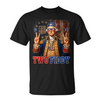 George Washington Middle Finger Two Fiddy 2 Fiddy T-Shirt - Thegiftio UK