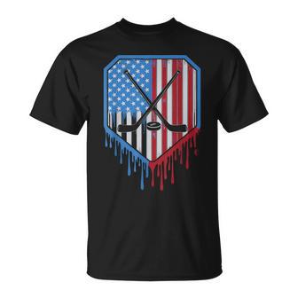 Hockey Drip Boys Ice Cream Patriotic American Flag T-Shirt - Thegiftio UK