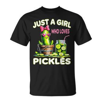Just A Girl Who Loves Pickles Food Lover T-Shirt - Thegiftio UK