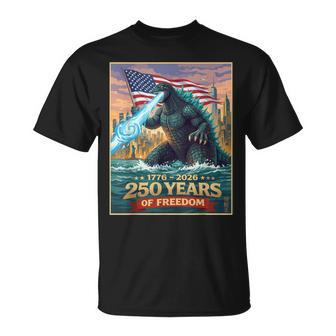 Kaiju Monster Japanese 250 Years 1776 2026 4Th Of July T-Shirt - Thegiftio UK