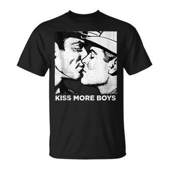 Kiss More Boys Rodeo Cowboys Gay Trans Rights Lgbt T-Shirt - Thegiftio UK