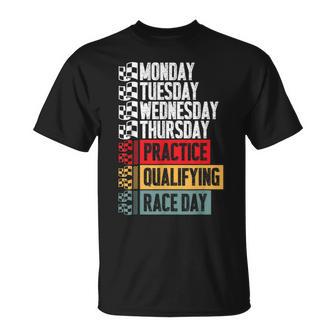 Monday Tuesday Thursday Practice Qualifying Race Day T-Shirt - Thegiftio