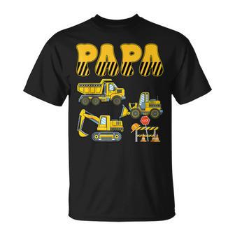 Papa Construction Excavator Kids Boy Family Set T-Shirt - Thegiftio