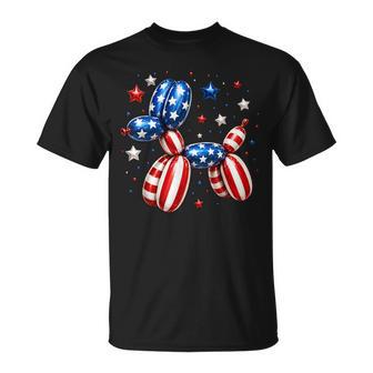 Patriotic Balloon Dog American Flag Fourth Of July T-Shirt - Thegiftio UK
