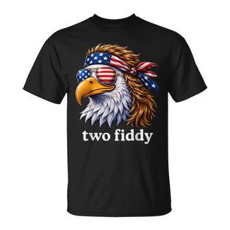 Patriotic Eagle Two Fiddy 4Th Of July Anniversary Us T-Shirt - Thegiftio UK