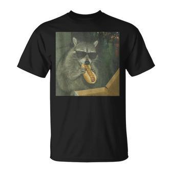 Raccoon Eating Hot Dog Meme Wiener Lovers Patriotic T-Shirt - Thegiftio UK