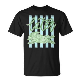 Sarcastic Later Gator Preepy Stripes Mom Kid T-Shirt | Mazezy