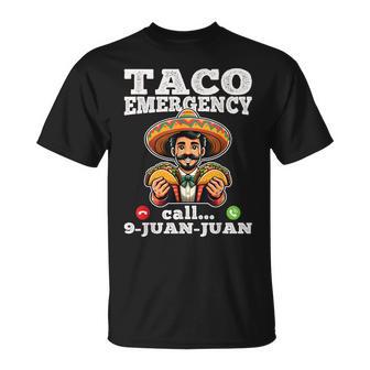 Taco Emergency Call 9 Juan Juan For Cinco De Mayo T-Shirt - Thegiftio