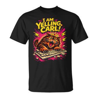I Am Yelling Carl Donut Cat Meme T-Shirt | Mazezy