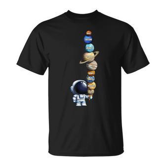 Galaxy Planets Sun Universe Outer Space Science Astronaut T-Shirt - Thegiftio UK