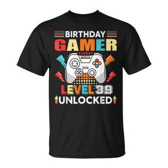 Gamer Level 39 Desbloqueado 39 Cumpleaños Gamer Gaming 39 Años Camiseta unisex - Regaloses