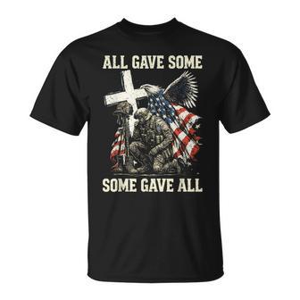 All Gave Some Some Gave All Patriotic Veteran T-Shirt - Thegiftio UK