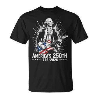 George Washington Guitar 250Th Anniversary 250 Years America T-Shirt - Thegiftio UK