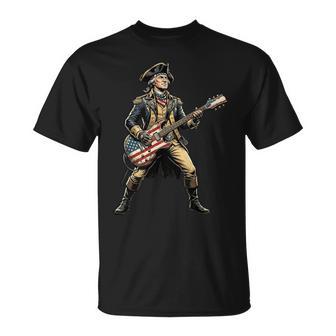 George Washington Rock Guitar Player 4Th Of July T-Shirt | Seseable UK