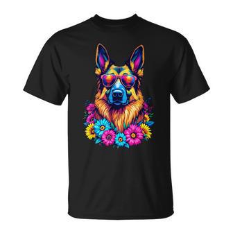 German Shepherd Women Girls Spring German Shepherd Dog T-Shirt - Thegiftio UK