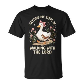 Getting My Steps In Walking With The Lord T-Shirt - Thegiftio UK