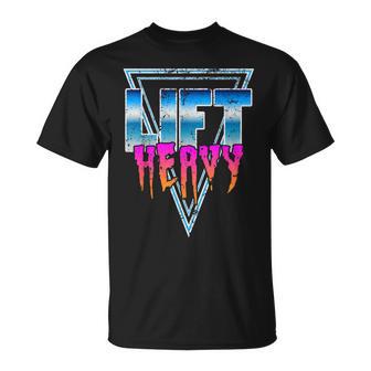 Gimnasio De Culturismo Lift Heavy Oldchool Retro De La Era Dorada De Los 80 Camiseta unisex - Regaloses