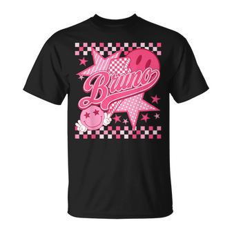 Girl Bruno Groovy Retro First Name Personalized 80'S T-Shirt | Mazezy