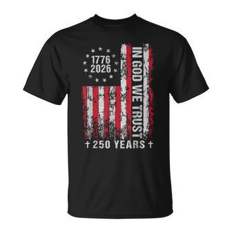 In God We Trust 250 Years Patriotic Usa Flag Vintage T-Shirt - Thegiftio UK