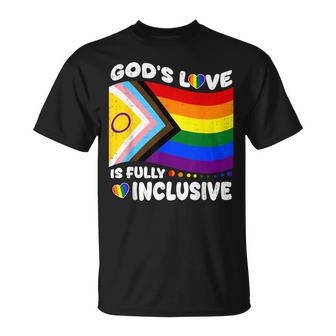 Gods Love Fully Inclusive Rainbow Lgbtq Gay Pride Christian T-Shirt - Monsterry