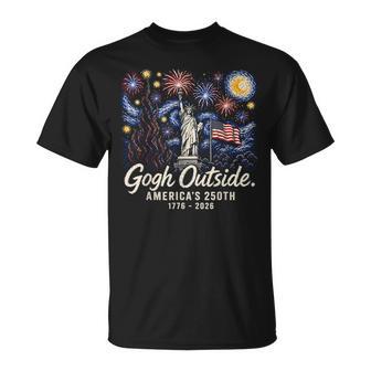 Gogh Outside America's 250Th 1776 2026 Starry Night Usa T-Shirt - Thegiftio UK