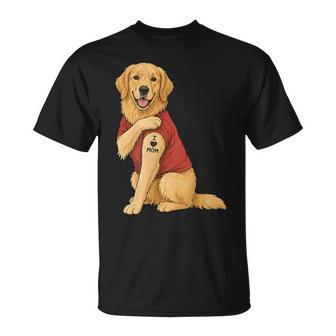 Golden Retriever I Love Mom Mother's Day Dog Lover T-Shirt - Monsterry