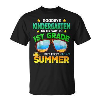 Goodbye Kindergarten Way To 1St Grade Summer Graduation T-Shirt - Thegiftio UK