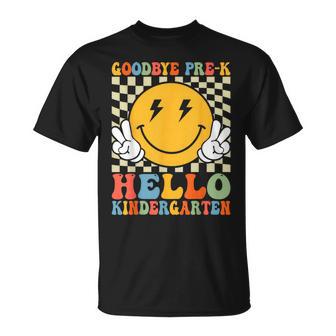 Goodbye Prek Hello Kindergarten Last Day Of Pre K Graduation T-Shirt - Thegiftio UK