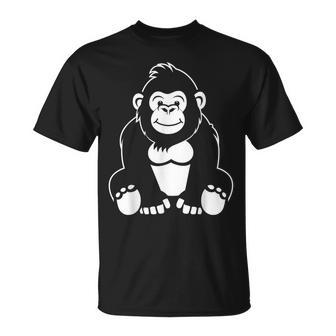 Gorila Animales Lindos Minimalistaimple Gorila Camiseta unisex - Regaloses
