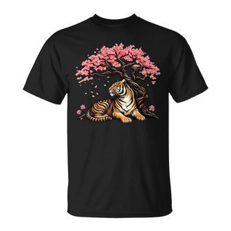 Gráfico Tigre Japonés Cereza En Flor Conakura Camiseta unisex - Regaloses