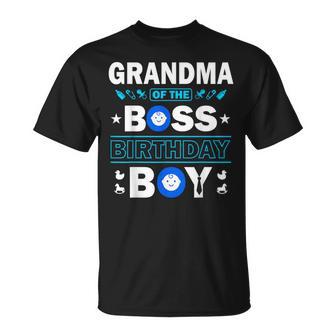 Grandma Of The Birthday Boy Baby Boss Family Love T-Shirt - Thegiftio